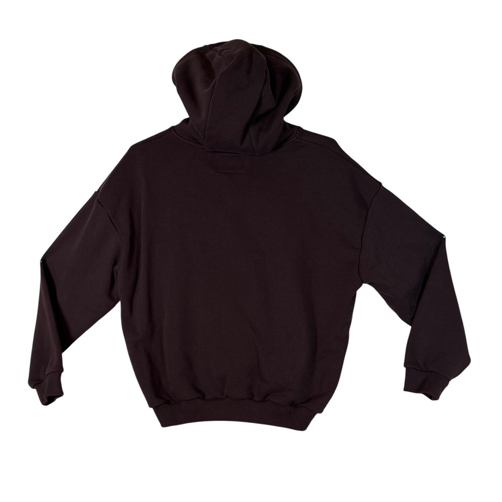 ACTA Everyday Hoodie Mocha Brown Oversized Embroidered Logo Sweatshirt XXS/XS
